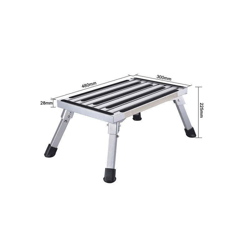 Faltbare Aluminium Trittstufe bis 150kg kleines Packmaß