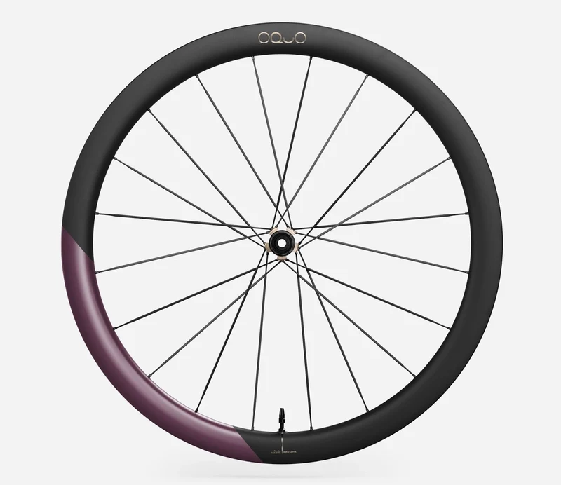 Oquo Hinterrad Rennrad RP45LTD CS Shimano HG Metallic Mulberry Matt