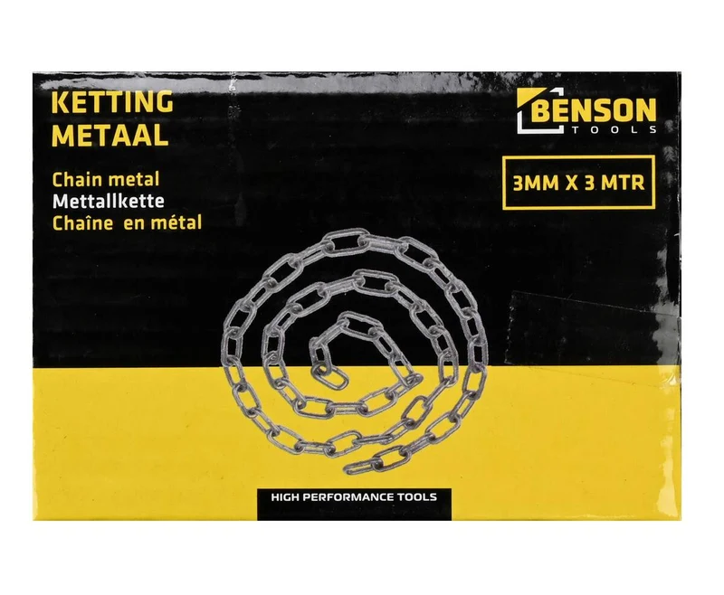 Kette 3mm x 3m Metall, perfekt für Gartenarbeit und Heimwerkerprojekte