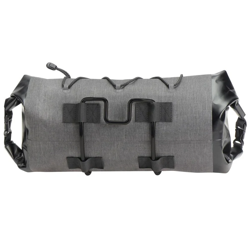 KLICKfix Lenkertasche Bikepack Waterproof grau Größe 18x36x18 cm ohne Lenkeradapter 12 ltr.