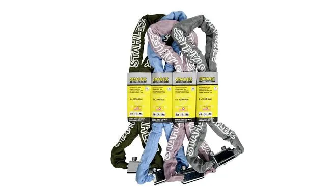 Kettenschloss 399 8 mm x 1200 mm, stilvoller Diebstahlschutz für Fahrräder