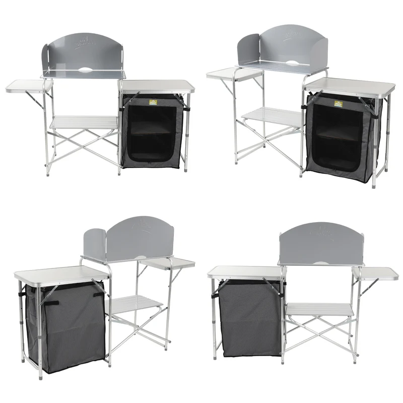 Camping Küche "Maxi" klappbar in Transporttasche, Windschutz, 30 Kg belastbar