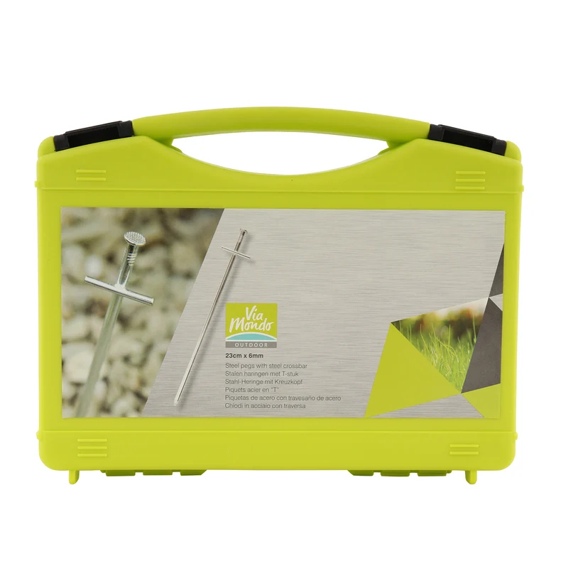Heringe "Rock" 20er Set in Transportbox 20 cm 6,5 mm für Hartboden, Steinboden