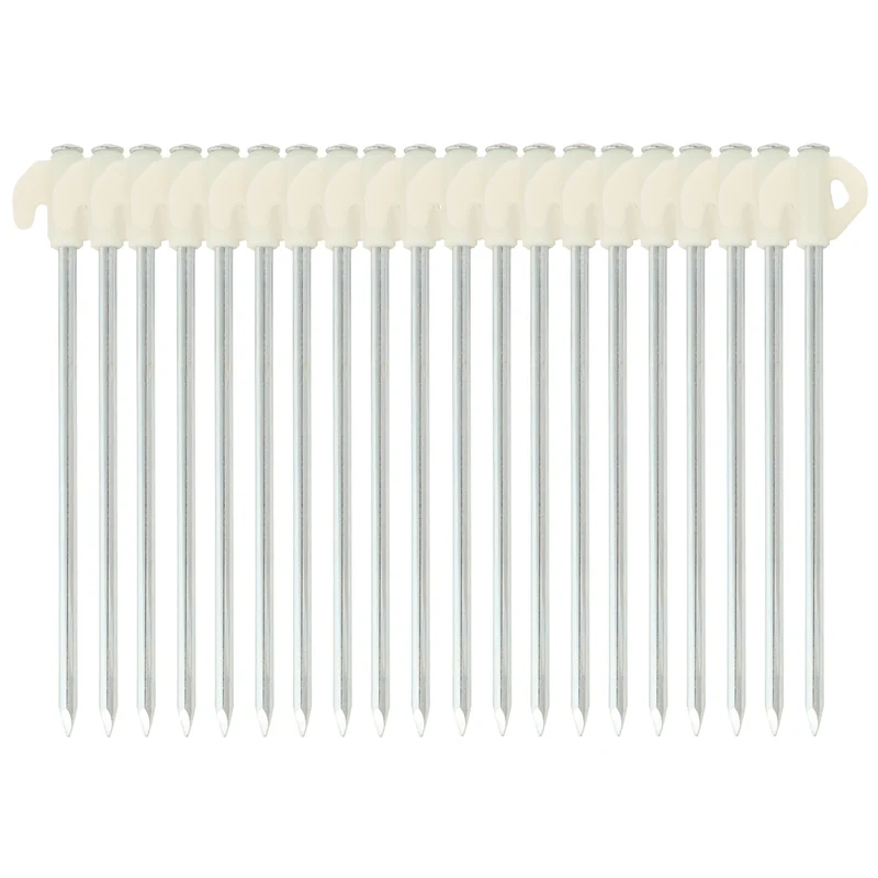 Leucht Heringe "Lunar" 20er Set in Transportbox 20 cm 6,5 mm fluoreszierend