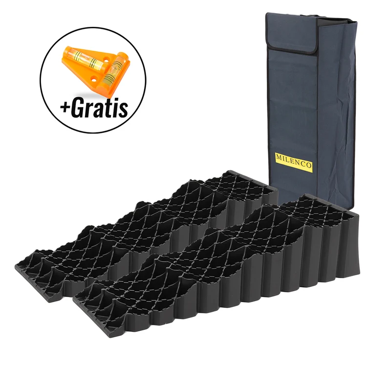 Quattro 3 Stufenkeile 2er Set inkl. Tragetasche & Kreuzwasserwaage