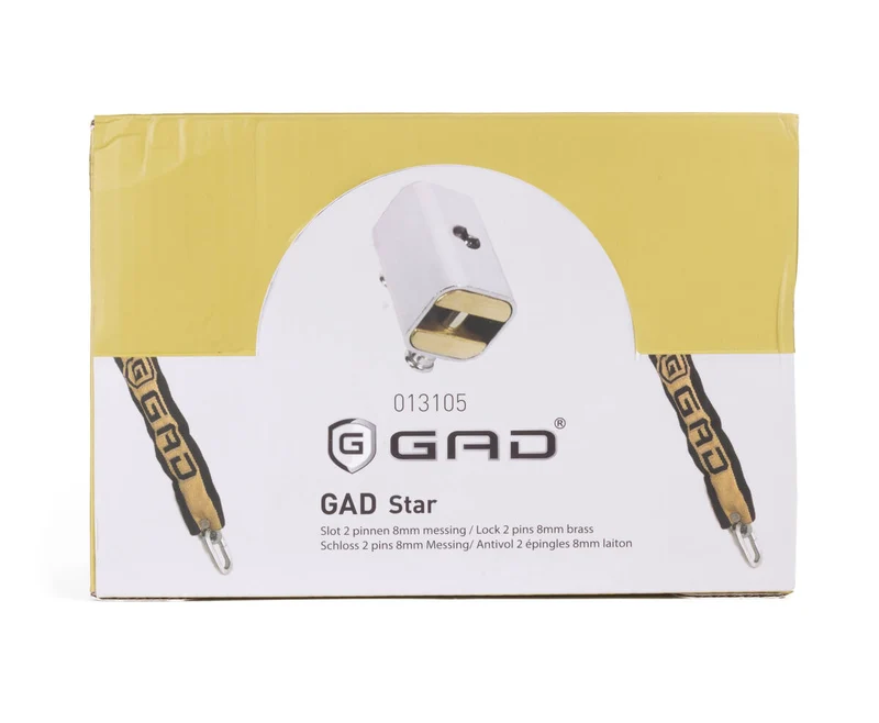 GAD-Star Schloss Messing 8mm - Sicherheit für Fahrräder & Motorräder