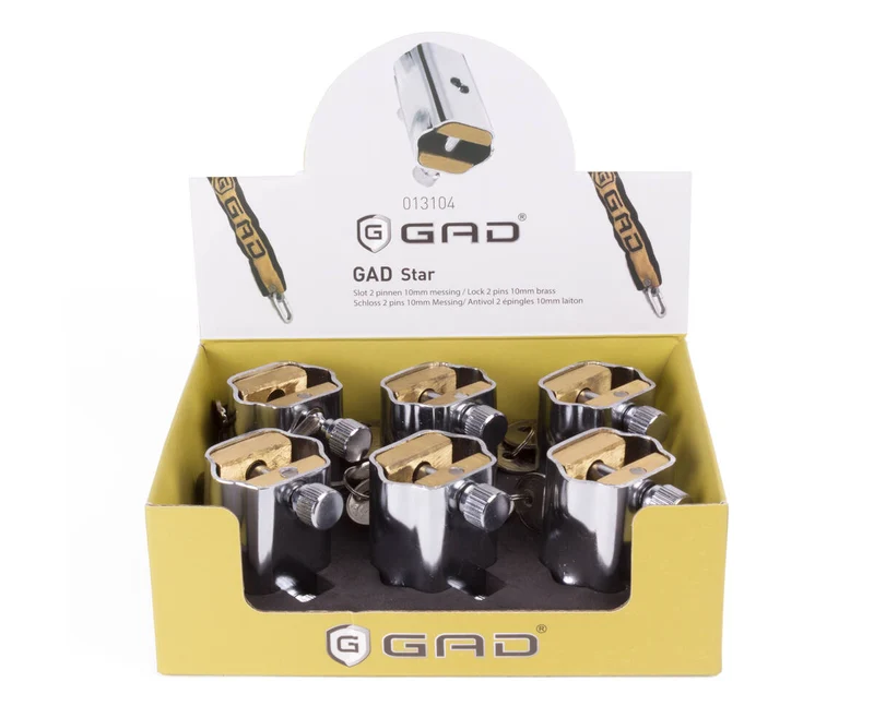 GAD-Star Schloss 10 mm Messing – Sicherheit für Fahrrad/Schuppen