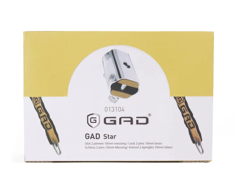 GAD-Star Schloss 10 mm Messing – Sicherheit für Fahrrad/Schuppen