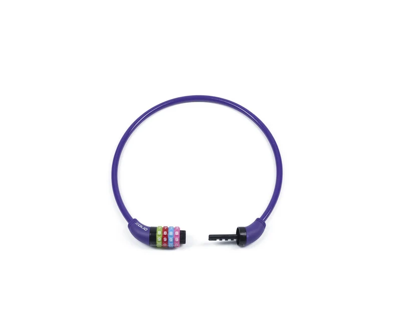 Xolid Lila Kabel-Zahlenschloss 10x650mm - Fahrradsicherung