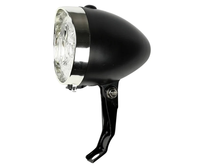 Fahrradscheinwerfer 3 LED Schwarz, Gabelmontage, 3x AAA, Stilvolle Beleuchtung