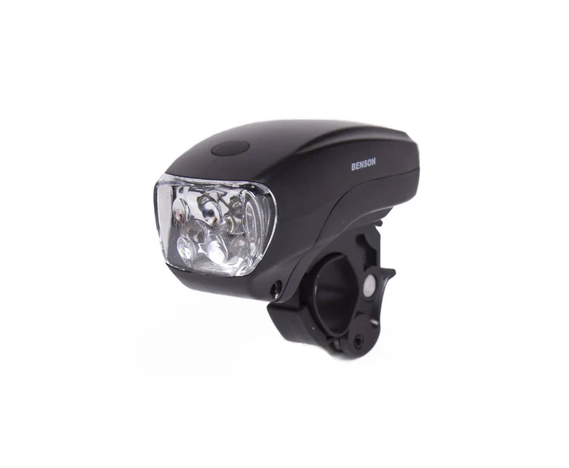 Fahrrad-Frontleuchte 5 LED schwarz, wasserdicht, für Ø22,2-Ø25,4 mm Lenker
