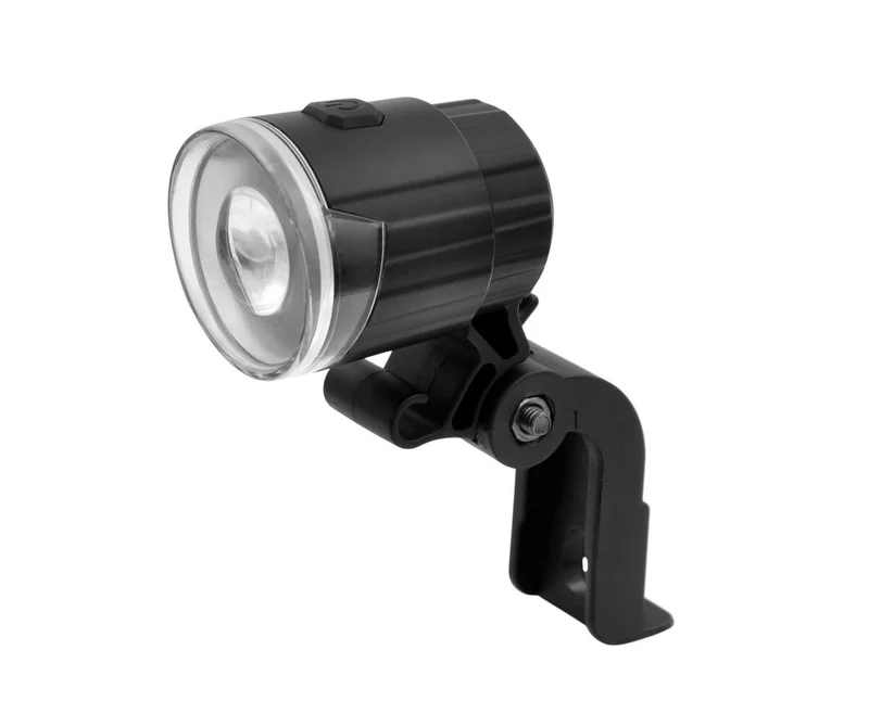 Kompakter LED-Fahrradscheinwerfer, IPX3, Blink- und Dauerlichtmodus, inkl. Batterien