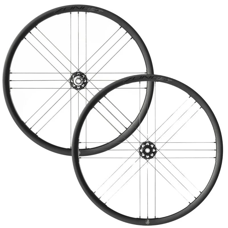 Laufradsatz Campagnolo Zonda GT 2WF C23 Tubeless Ready Scheibenbremse Center Lock HG11 Aluminium Schwarz