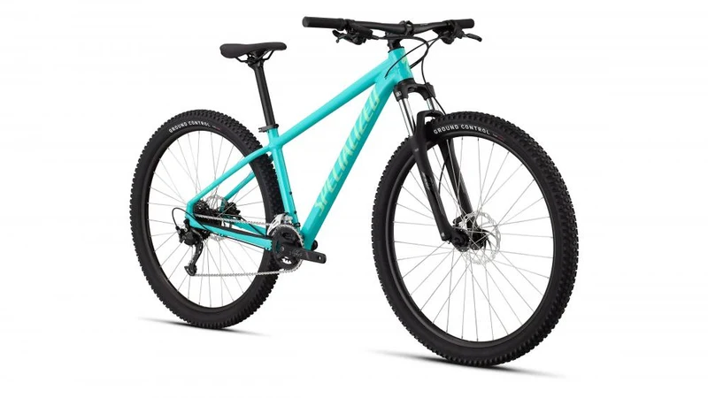 Specialized Rockhopper Base 29 MTB Hardtail - Größe M, Lagoon Blue Oasis, A1 Aluminium, Shimano 2x9, hydraulische Scheibenbremsen