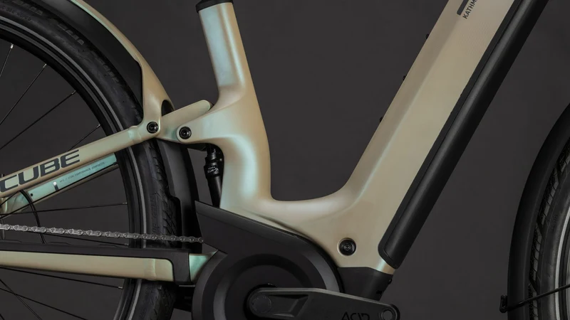 Cube Kathmandu Hybrid One11 HPC SLT 800 Wh E-Bike Easy Entry 28" glintsand´n´oatgrey