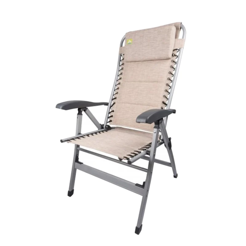 Via Mondo Campingstuhl Cozy Relax II, Klappstuhl, 7 Pos. breite Armlehnen, Alu