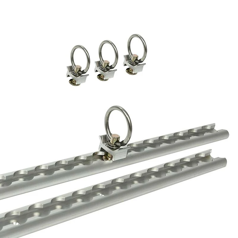 Zurrschienen Alu 60cm 2er Set inkl 4x Fitting mit Öse & Befestigungsmaterial