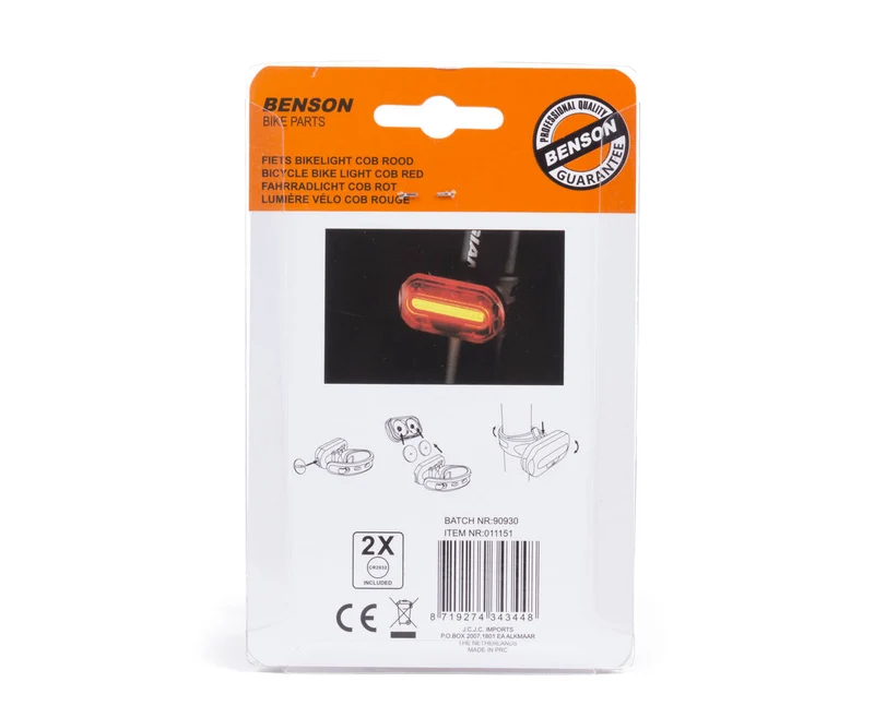 Fahrradlicht COB Rot - 15 LEDs, 3 Modi, einfache Montage, sicheres Radfahren