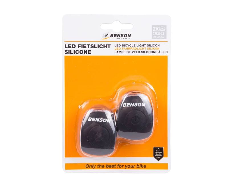 LED-Fahrradleuchten-Set: Silikon, wasserdicht, 3 Leuchtmodi, inklusive Batterien