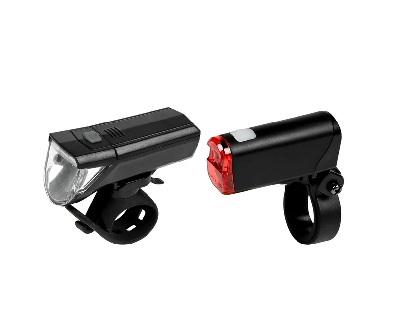 LED-Fahrradlampen-Set: 30 Lux, IPX4, AAA-Batterien, Sicherheit & Sichtbarkeit