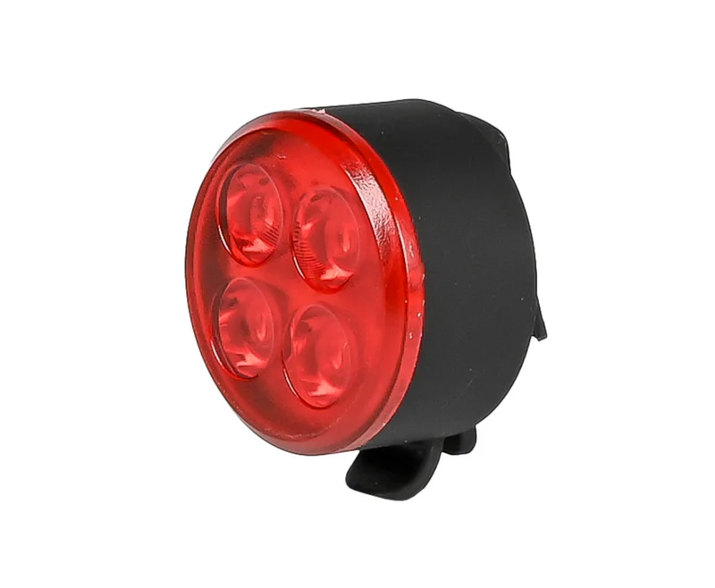 USB-aufladbare rote LED-Fahrradlampe mit Clip für sicheres Radfahren