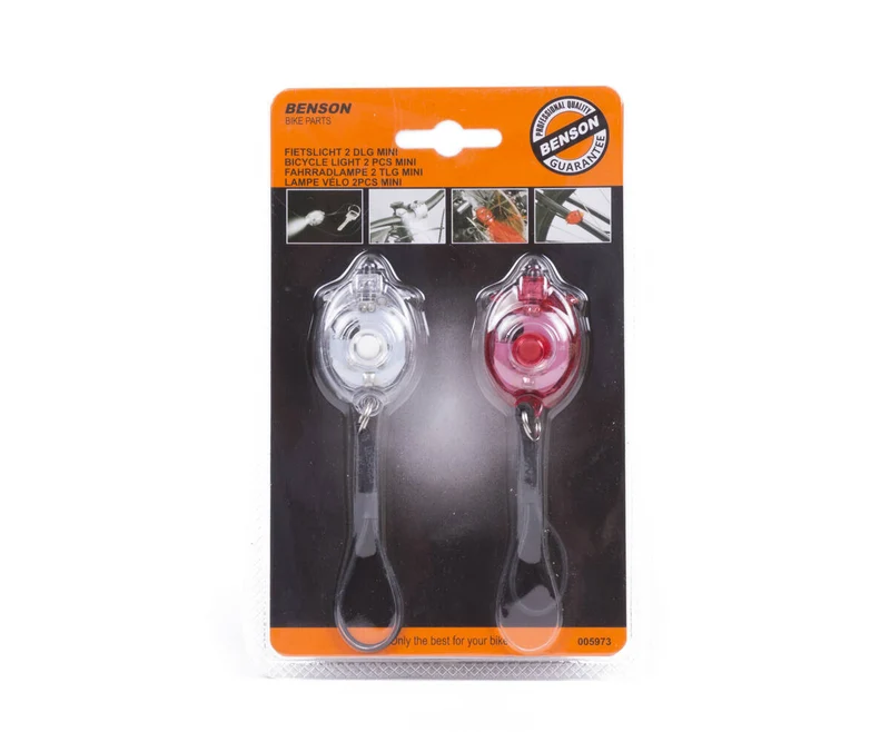 Fahrradlicht-Set 2-tlg. Mini - 3 Leuchtmodi, inklusive Batterien, kompakt