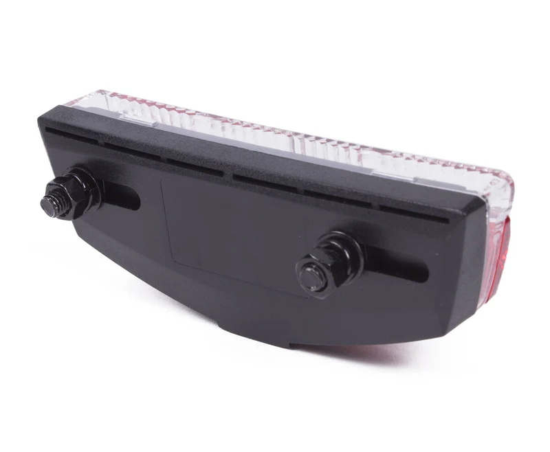 Fahrradrücklicht: 2 LEDs, Reflektor, IPX3, 50/80 mm Gepäckträger