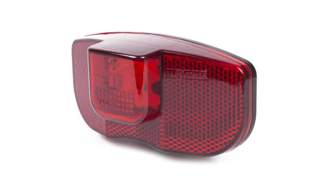 LED-Fahrradrücklicht mit Reflektor, inklusive Batterien, 80 mm Schrauben