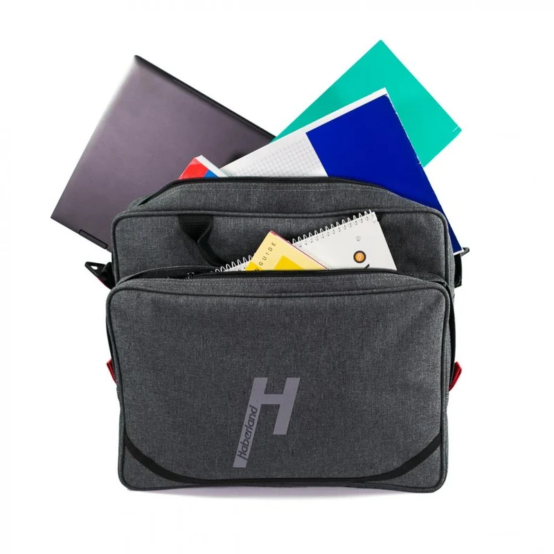 Haberland Frontträger-Tasche Office anthrazit - geräumige Laptop- & Bürotasche für KLICKfix