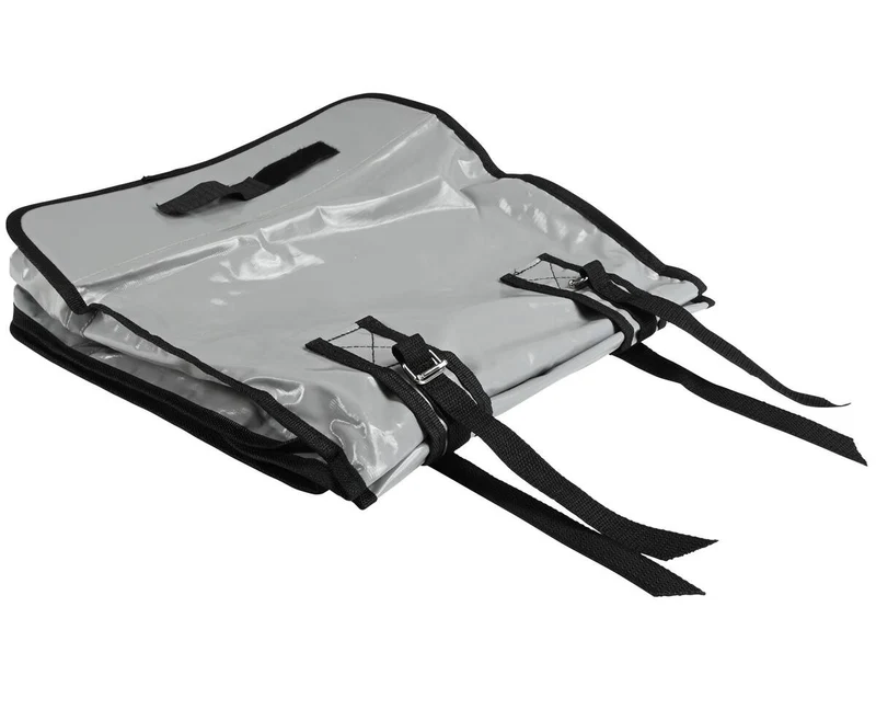 Doppeltaschen für Fahrräder 35L Nardo Grau, Klickverschluss, Kindersitz, wasserabweisend