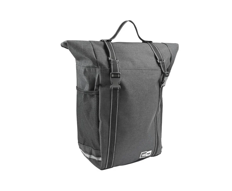 Schwarze Fahrradtasche 15L, wasserabweisend, mit Reißverschluss und Tragegriff