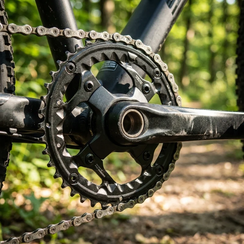 SHIMANO Kettenblatt FC-T521 44 Zähne - langlebiges Trekking-Kettenblatt für präzise Schaltperformance