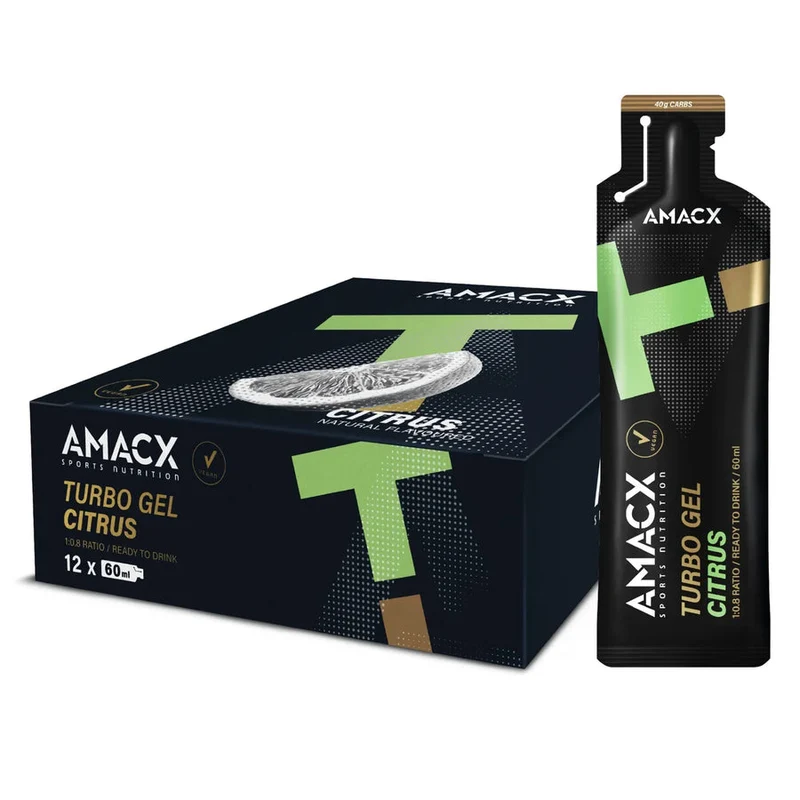 Energiegele Amacx Turbo Gel Zitrus Box 12stk Grün