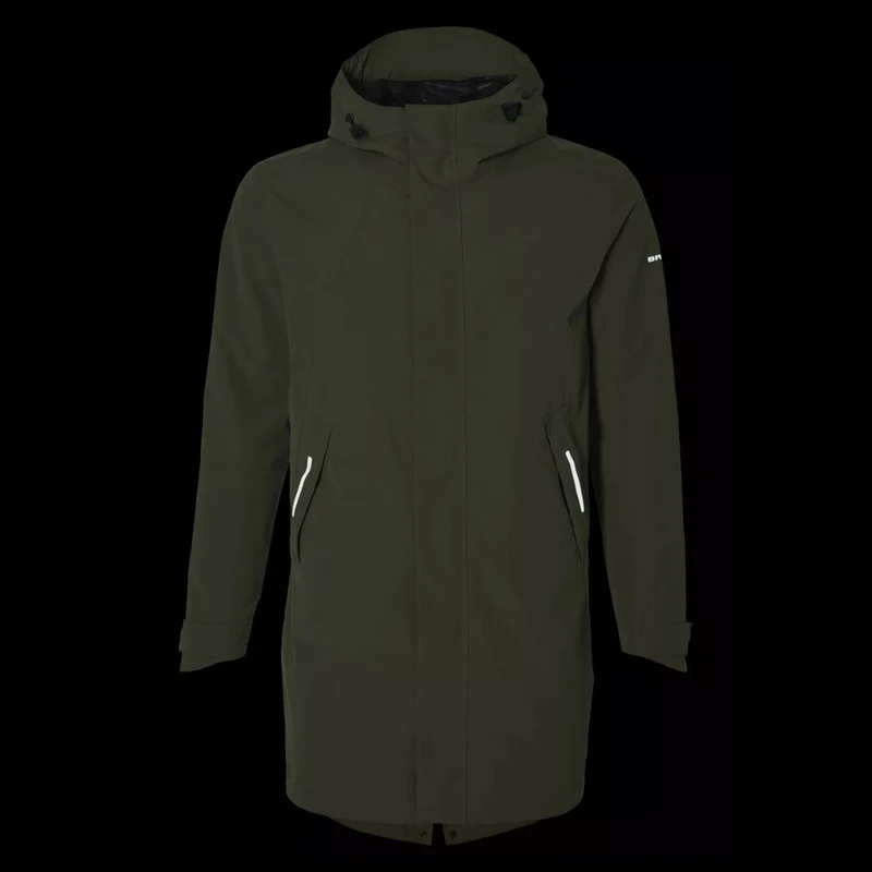 Parka de pluie vélo étanche vert olive pour hommes Mosse Basil