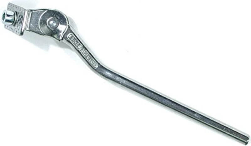 PLETSCHER Seitenständer ESGE 28 Zoll silber poliert - Aluminium-Druckguss, Ständerplatte 305 mm, mit Innensechskantschraube M10 x 20 und Federring, langlebig für Erstausrüstung