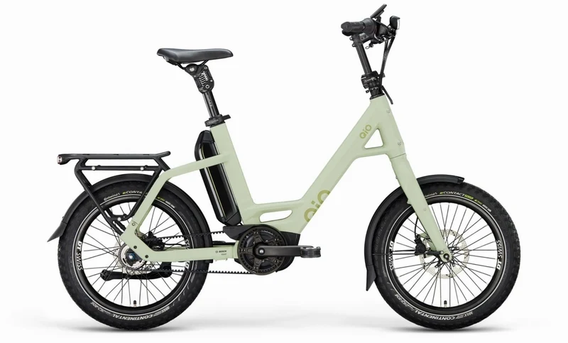 QiO EINS P-5 Rücktrittnabe 545 Wh E-Kompaktrad 20" light olive matt 48 cm