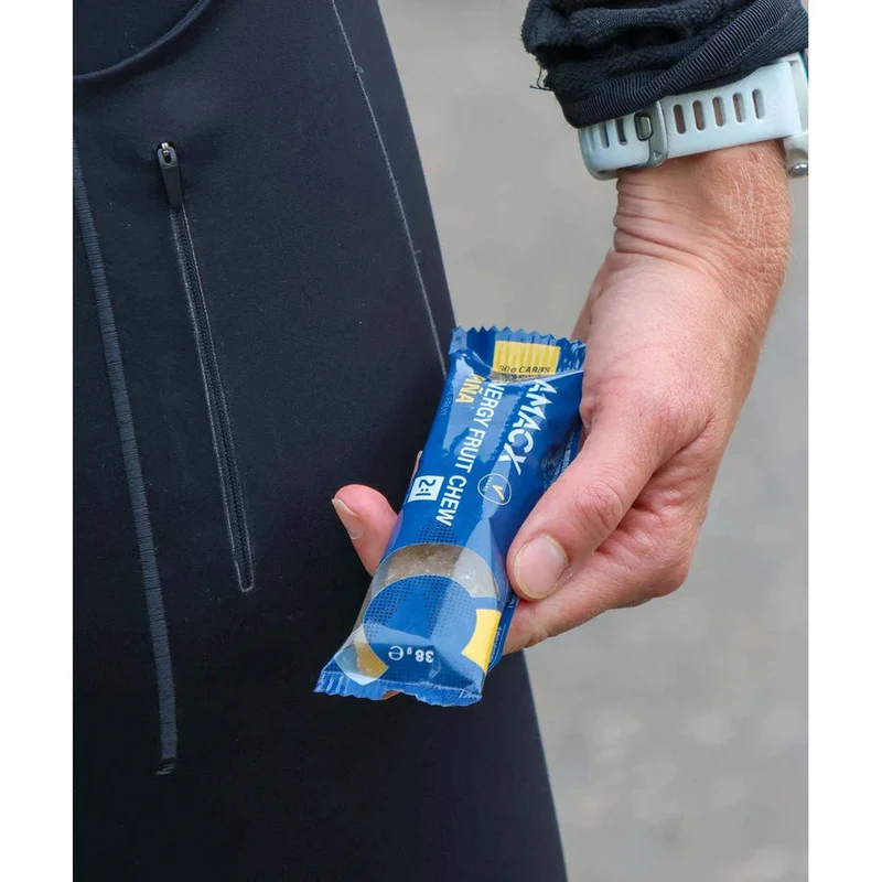 Energiegummis Amacx Energy Fruit Chew Ananas Box 12stk Blau