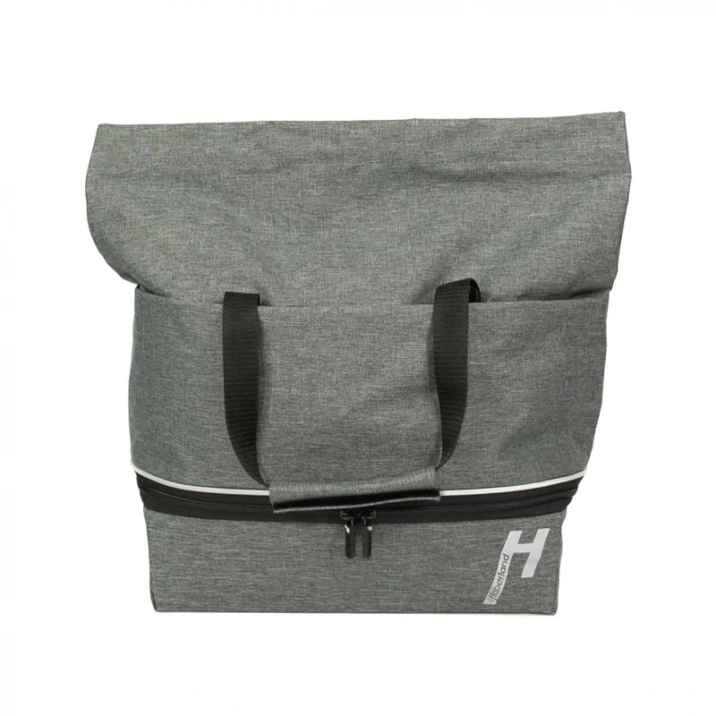 Haberland Gepäckträgeraufsatztasche Lena grau - praktische Racktime 2.0 Transportlösung