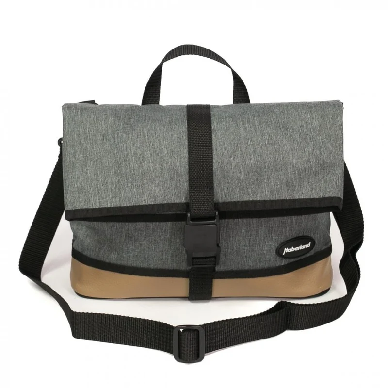 Haberland Lenkertasche Mel eMotion grau/hellbraun - elegante Lenkertasche mit KLICKfix