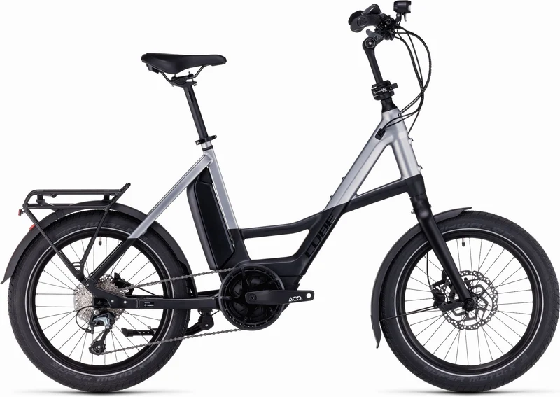 Cube Compact Sport Hybrid 500 Wh E-Kompaktrad 20" black´n´polarsilver one size