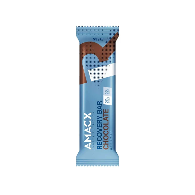 Recovery-Riegel Amacx Recovery Bar Schokolade Box 12stk Blau