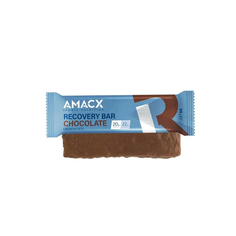 Recovery-Riegel Amacx Recovery Bar Schokolade Box 12stk Blau