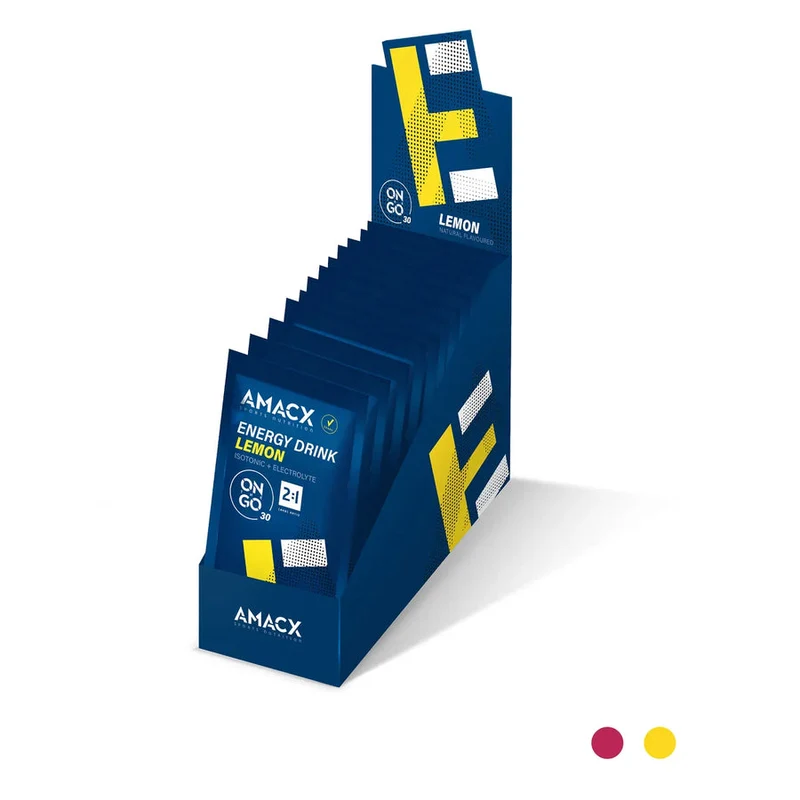 Energiegetränk Amacx Energy Drink On The Go Zitrone Box 12stk Blau