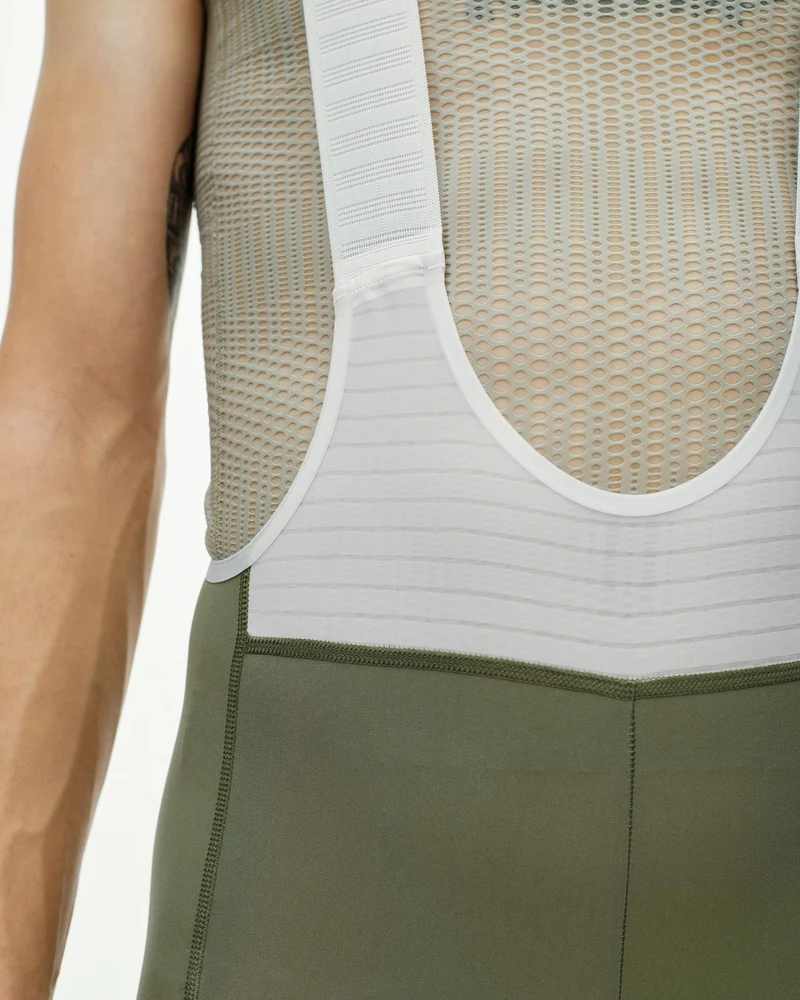 Pas Normal Studios Kurze Trägerhose PAS Mechanism Pro Herren Grey Moss