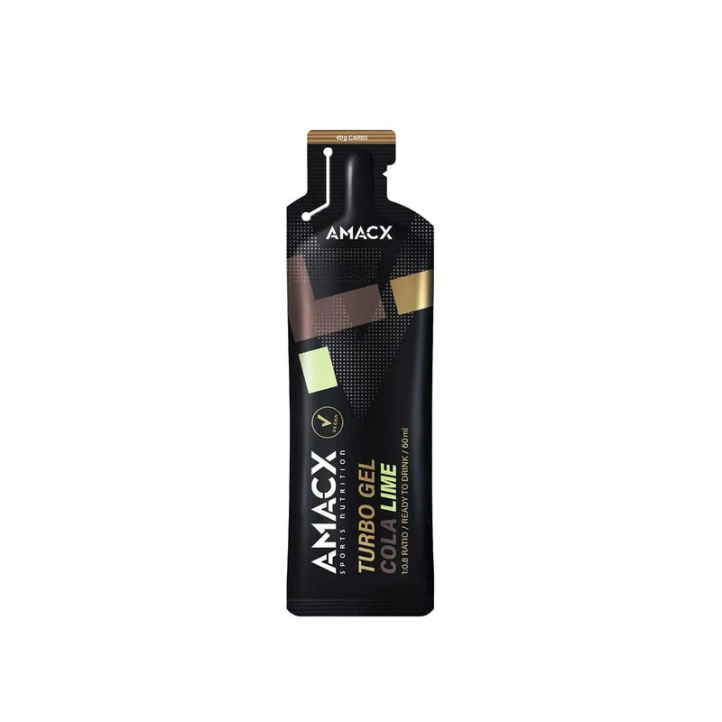 Energiegele Amacx Turbo Gel Cola Limette Box 12stk Transparent