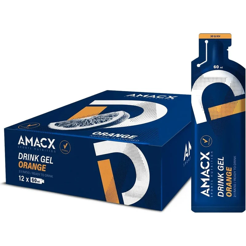 Trink-Energiegel Amacx Drink Gel Orange Box 12stk Blau