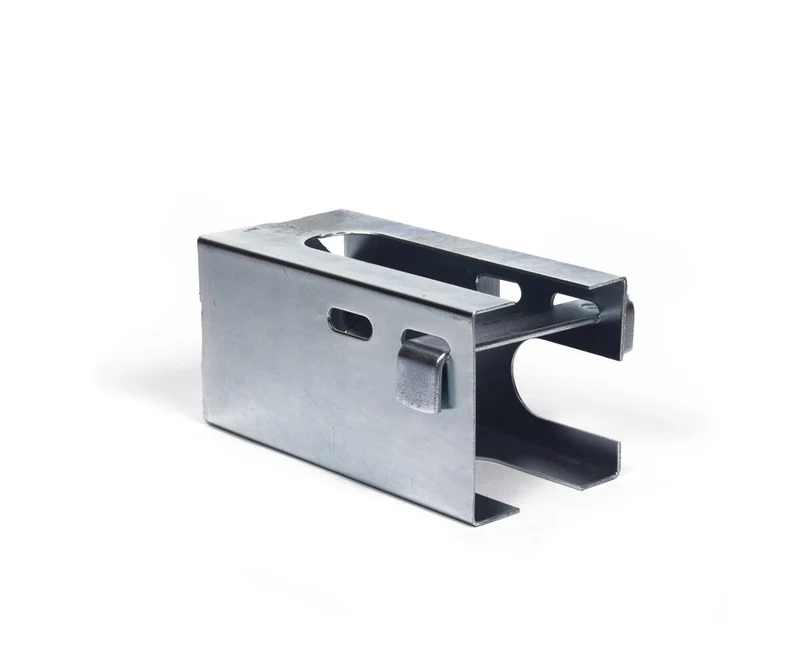 Kast-Diebstahlsicherung: Verstellbar, verzinkter Stahl, 215x107x109 mm.