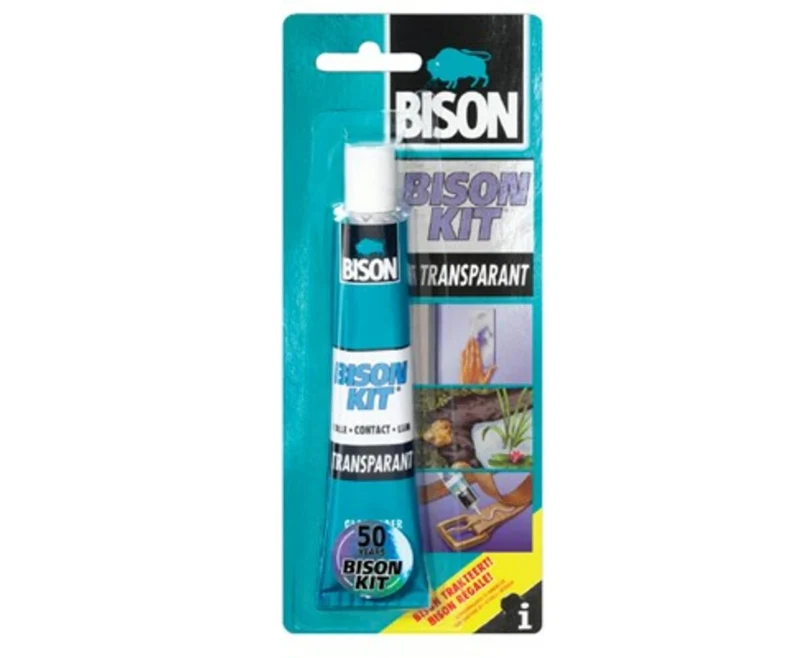 Bison Kit 50 ml Transparent: Starker Kontaktkleber für Holz und mehr.