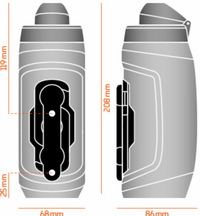 Fidlock Twist Trinkflasche inkl. magnet-mechanischem Flaschenhaltersystem für Fahrradrahmen 590 ml