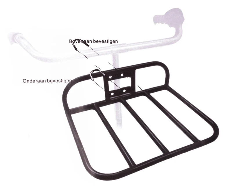 Fahrrad-Frontgepäckträger 28" – Stahl, 20 kg Tragkraft, für Einkäufe